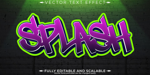 Graffiti text effect, editable spray and street text style © QuillArtistry