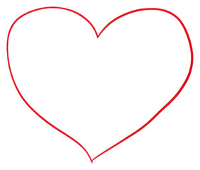 PNG Simple red heart outline