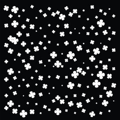 Green shamrock four leaf clover background seamless pattern clover, abstract leaf background for your design, vector art illustration