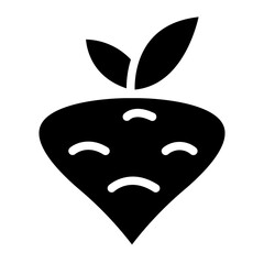turnip icon sign symbol vector illustration . high quality black style vector icons