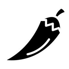 Chili pepper icon. Pictogram isolated on a white background. Vector illustration.