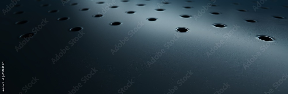 Poster the 3d rendering depicts an abstract blue wave pattern with glowing dots creating a futuristic digit