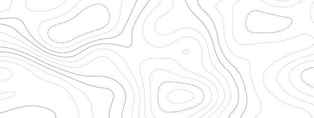 Wave topographic doted lines contour map, topographic wavy map dot line background. Abstract geographic wave grid line map. Vector illustration.