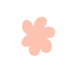 Abstract flowers. Spring flora. Flat vector illustration on white background