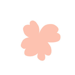 Abstract flowers. Spring flora. Flat vector illustration on white background