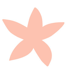 Abstract flowers. Spring flora. Flat vector illustration on white background