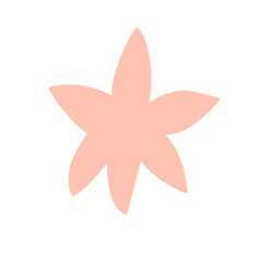 Abstract flowers. Spring flora. Flat vector illustration on white background