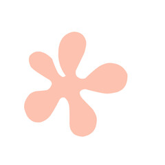 Abstract flowers. Spring flora. Flat vector illustration on white background