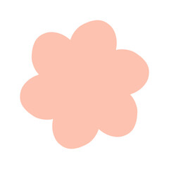 Abstract flowers. Spring flora. Flat vector illustration on white background