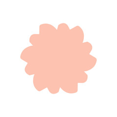 Abstract flowers. Spring flora. Flat vector illustration on white background