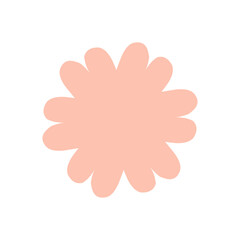 Abstract flowers. Spring flora. Flat vector illustration on white background