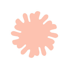 Abstract flowers. Spring flora. Flat vector illustration on white background