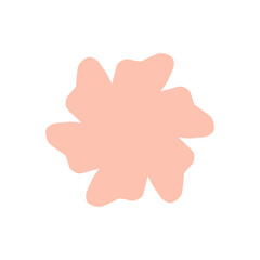 Abstract flowers. Spring flora. Flat vector illustration on white background