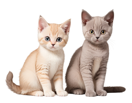 Charming Portrait of Adorable Silver Kittens