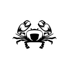 Crab logo vector design template, Crab Silhouette logo, Vector illustration.