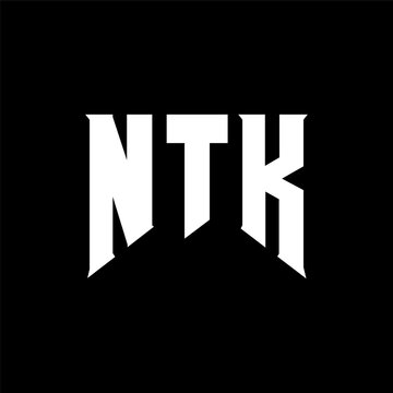 NTK letter logo design for technology company. NTK logo design black and white color combination. NTK logo, NTK vector, NTK design, NTK icon, NTK alphabet. NTK typography logo design.