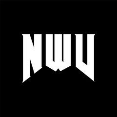 NWV letter logo design for technology company. NWV logo design black and white color combination. NWV logo, NWV vector, NWV design, NWV icon, NWV alphabet. NWV typography logo design.