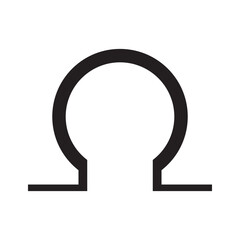Omega icon silhouette vector art.  vector illustration. EPS 10/AI