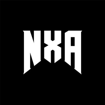NXA letter logo design for technology company. NXA logo design black and white color combination. NXA logo, NXA vector, NXA design, NXA icon, NXA alphabet. NXA typography logo design.