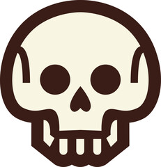 Doodle skulls with bones