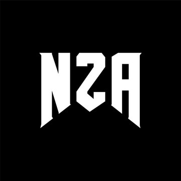 NZA letter logo design for technology company. NZA logo design black and white color combination. NZA logo, NZA vector, NZA design, NZA icon, NZA alphabet. NZA typography logo design.