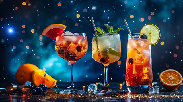 Cosmic mocktail mixology class, alcohol-free drinks in space, 