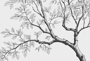 Organic Tree Branches Illustration for Eco-Friendly Projects