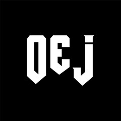 OEJ letter logo design for technology company. OEJ logo design black and white color combination. OEJ logo, OEJ vector, OEJ design, OEJ icon, OEJ alphabet. OEJ typography logo design.