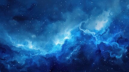 Fototapeta premium Breathtaking Celestial Starry Night Sky with Glowing Nebula Clouds