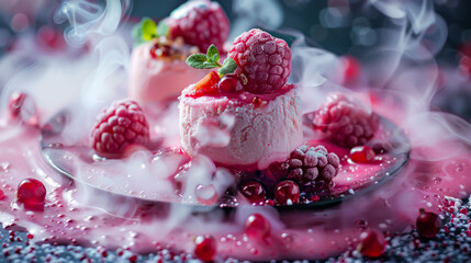 A cooling berry dessert on a hot summer day. 