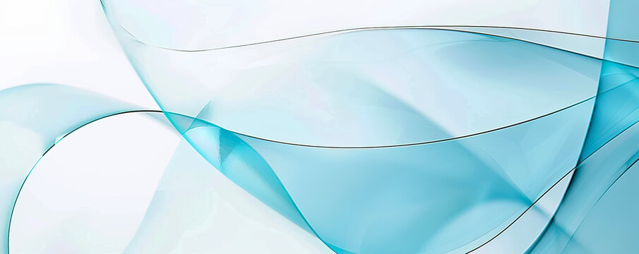 Blue abstract background with curved smooth lines, minimalistic style. Template for cover, certificate, social networks