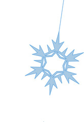 Single snowflake icon drawing vector