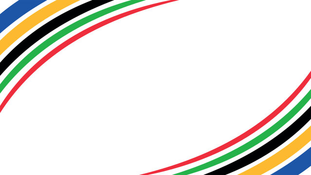 recommend clip art: Colored lines. Multicolored lines on a white background. Banner with colored curved lines