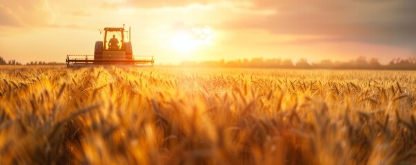 Fototapeta premium Robotic harvester collecting crops, advanced farming, tech