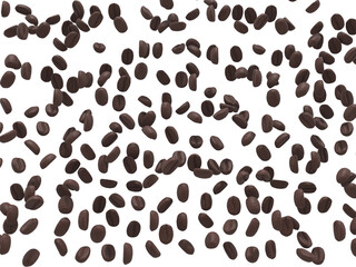 Spread coffee beans background PNG