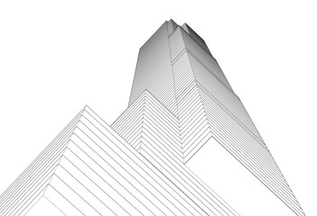 City buildings vector 3d illustration