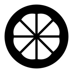 Fototapeta premium Mangosteen fruit icon. 
