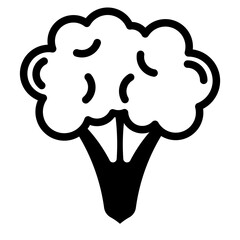 Broccoli icon, Broccoli vector illustration