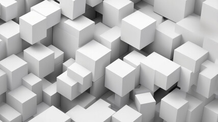 Abstract Array: Random Shifted White Cubes with Space for Your Message