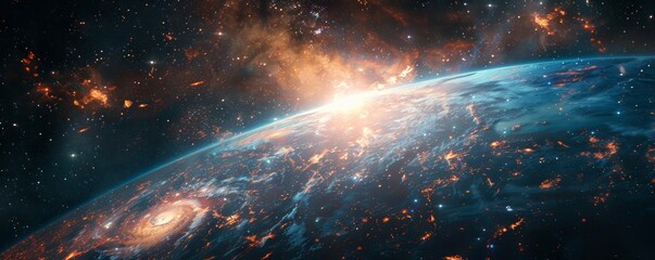Obraz premium Galactic Space Travel, 4K hyperrealistic photo