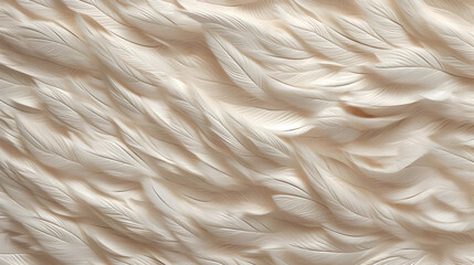 Abstract Background with Wavy Beige Feather Pattern