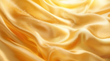 Obraz premium Captivating Silky Gold Fabric Texture with Glowing Highlights