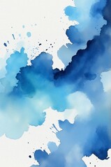 blue theme color abstract gradient painting watercolor illustration design copy space