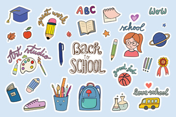 Back to school stickers collection