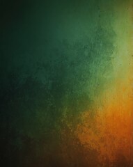 Obraz premium green to orange color gradient grungy texture background copy space design