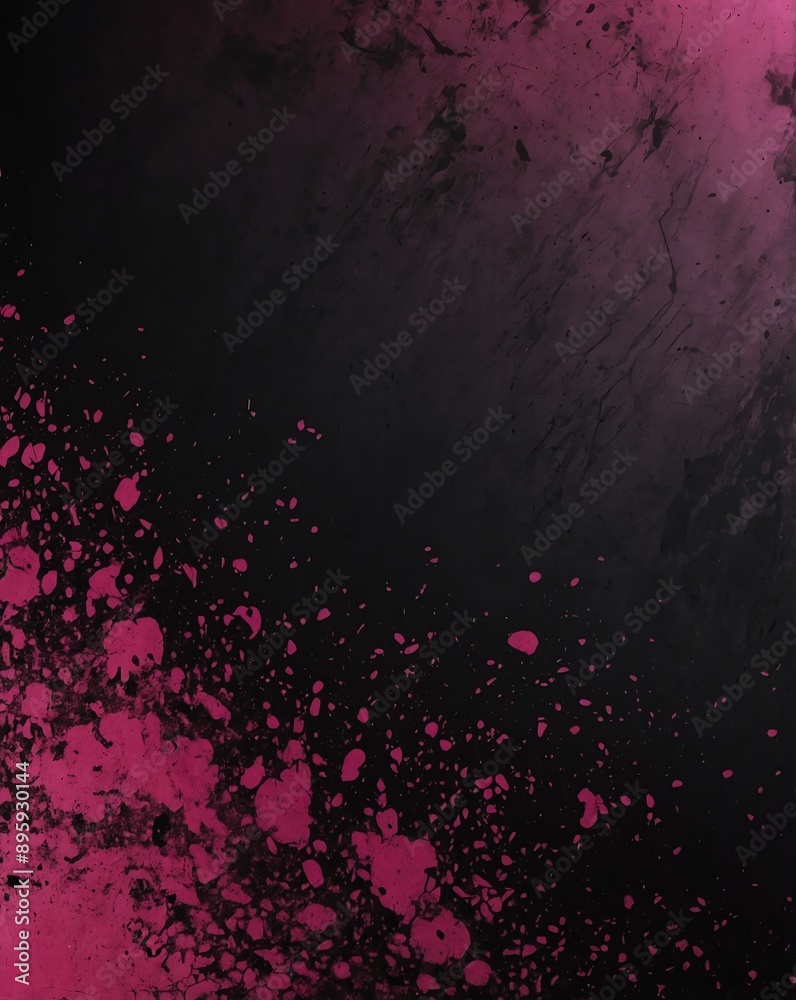 Wall mural pink to black color gradient grungy texture background copy space design