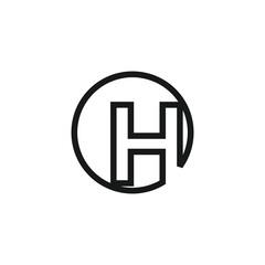 Letter H logo design vector with universal form and creative idea