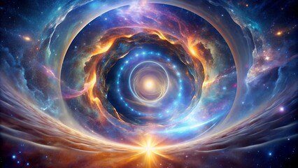 Obraz premium Cosmic Vortex A Celestial Journey Through the Nebula