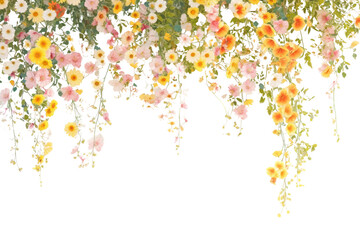 PNG Vibrant floral hanging wall decor