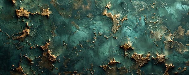 Aged bronze texture with green patina, 4K hyperrealistic photo